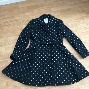 Kate Spade polka dot with bow waist coat